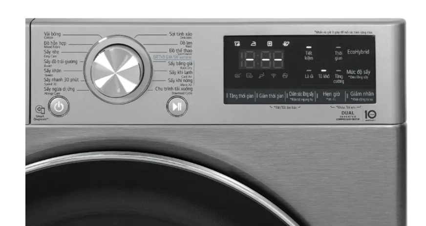 Sấy tăng cường trên máy sấy LG